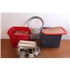 Image 1 : *(2) Totes w/1 Lids - Bull Brackets - Dodge Beauty Ring & Hubcap - 5 Gallon Plastic Gas Can