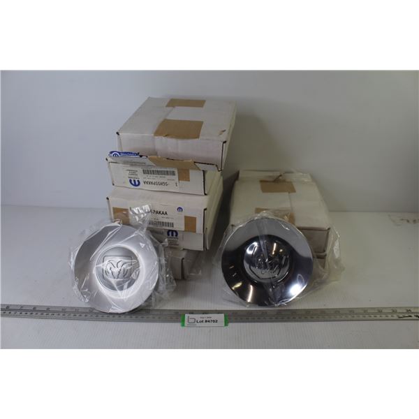 (7) Center Caps (5) Mill - (2) Chrome (NIB)