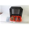 Image 1 : Milk Crate - (3) Organizer Trays w/Nuts & Bolts & Washers - Cotter Pins