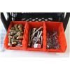 Image 2 : Milk Crate - (3) Organizer Trays w/Nuts & Bolts & Washers - Cotter Pins