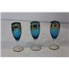 Image 4 : (2) Trays, (3) Coloured Glasses, (5) Coloured Glass Bottles, Coloured Glass Tray