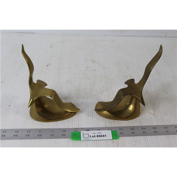 (2) Brass Birds