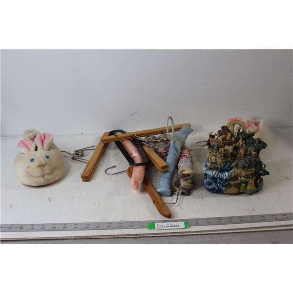 Bunny Slippers, Small Fountain, Clothes Hangers