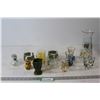 Image 1 : Assorted Coloured Glass Glasses, Glass Vase, Misc.