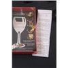 Image 2 : (5) Wine Glasses, Wine Glass Charms in Box