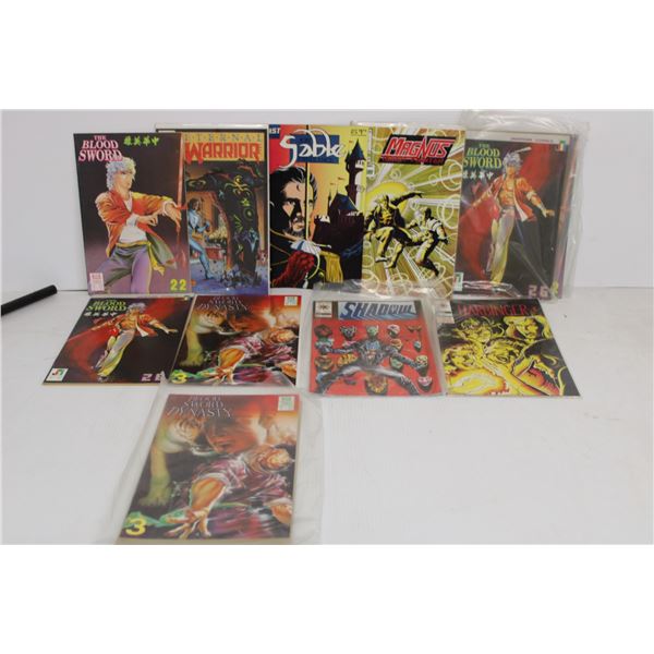 (11) Comic Books: Madnus, Blood Sword, Shadow, Eternal Warrior, Misc.