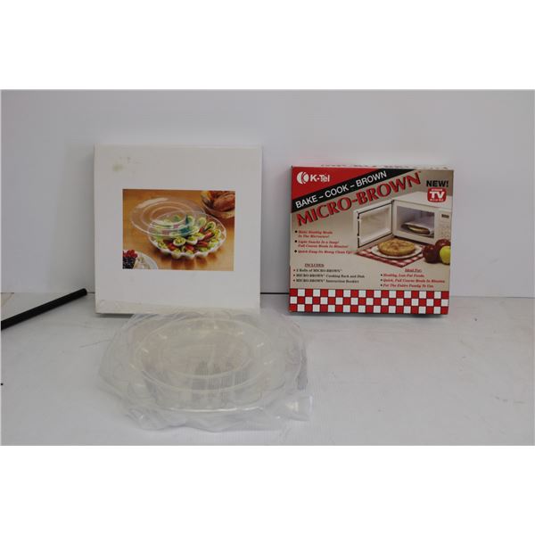 Egg Serving Platter & Microwave Browning Set