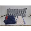 Image 1 : Body Pillow & (2) Vintage Throw Blankets