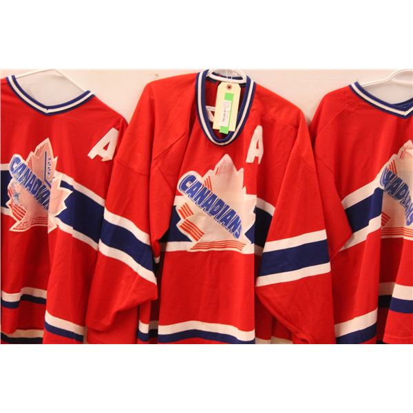 (3) Canadians Hockey Jerseys - Size Adult Large