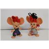 Image 1 : Vintage Pair of Mouse Dolls - 10.5" Tall