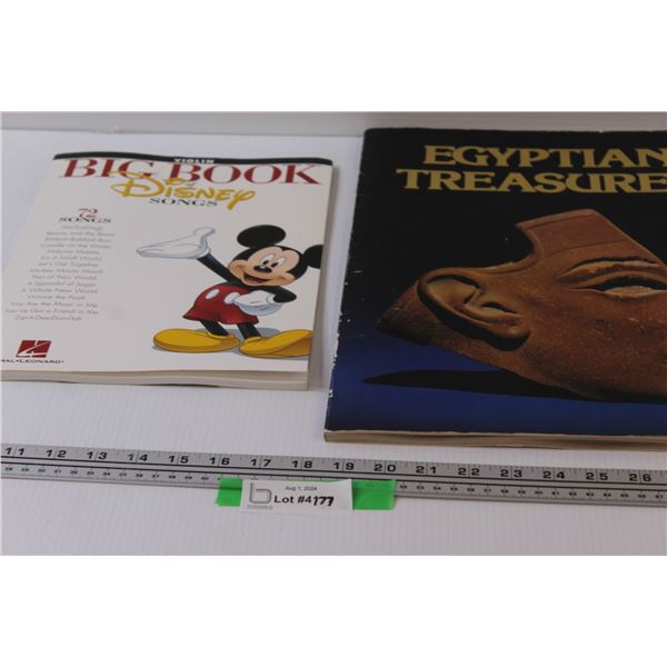 (2) Books: Disney Violin Songs Book & Egyptian Treasures