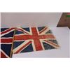 Image 2 : (2) Union Flags 17'' X 13'' Handle broken
