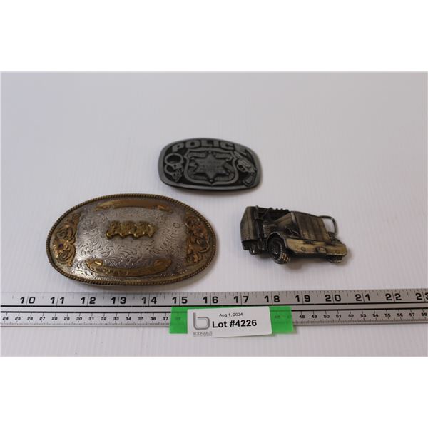 (3)Belt Buckle Montana Horse Blet