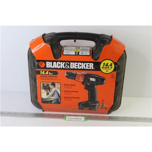 Black & Decker 14.4 Volt Cordless Drill (NIB)