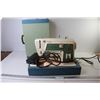 Image 1 : Singer Sewing Machine w/Foot Peddle in Case (runs & light works)