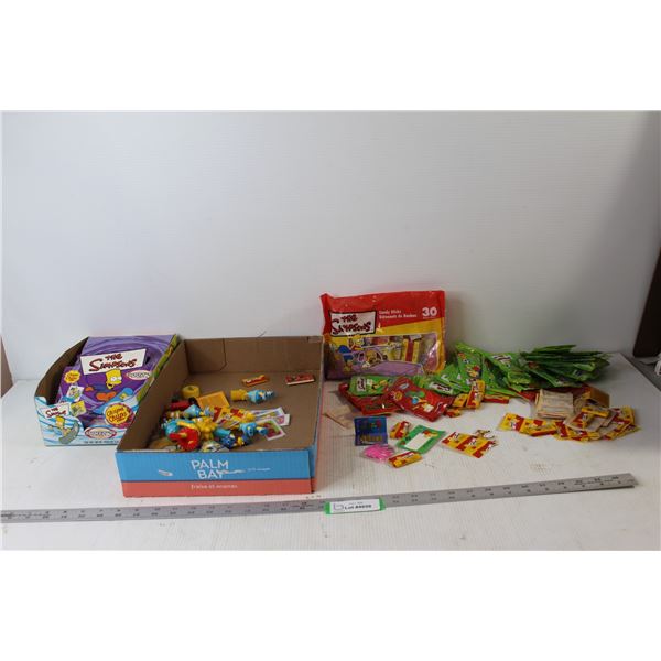 The Simpsons Candy Wrappers, The Simpsons Candy Sticks 30 pack, Simpsons Figurines, Assorted Simpson