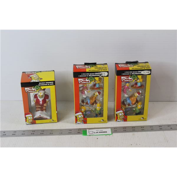 (3) Simpsons Holiday Ornaments