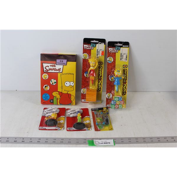 The Simpsons 32 Valentines Cards Pack, Lisa Novelty Pen, Maggie Novelty Pen, Assorted Simpsons Figur