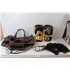 Image 1 : Leather Textured Duffel Bag, USG Boxing Gloves, Rival Handwraps, Skipping Rope