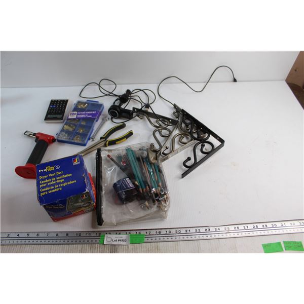 ProFlex Dryer Vent Duct, Assorted Pencils, Calculator and Misc.