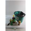 Image 1 : Pine Sol, Comet with Bleach, All Purpose Cleaner, Air Wick Air Freshener and 14L Mop Bucket