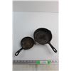 Image 1 : (2) Unmarked Cast Iron Frying Pans 7''