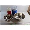 Image 1 : Rubbermaid & Pizza Hut Bottle Coolers and (2) Mainstays Aluminum Bowls