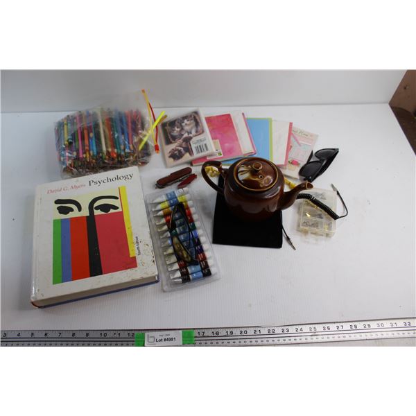 Pencil Crayons, Art Supplies, Multi Tools and Assorted Items