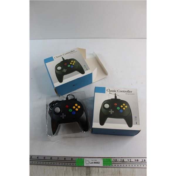 (2) Unbranded N64 Classic Controllers