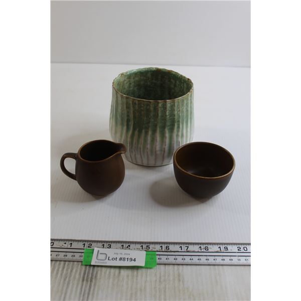 Planter, Cream and Sugar