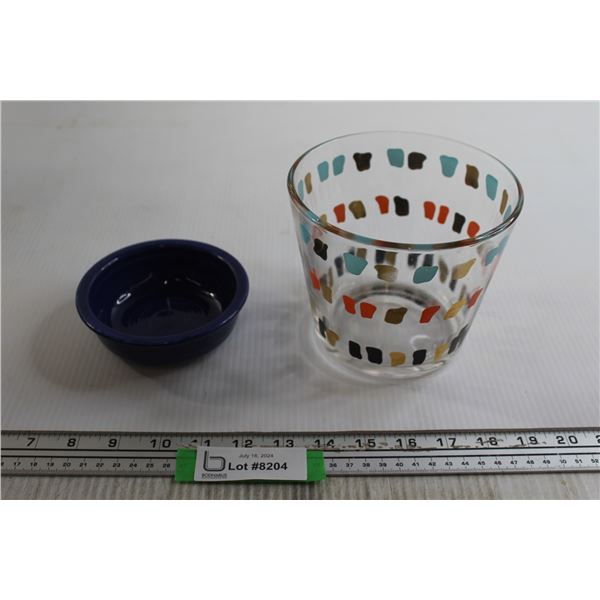 MCM Ice Bucket, Small Blue Bowl