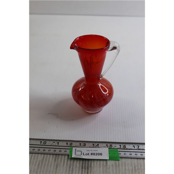 Red Art Glass Vase