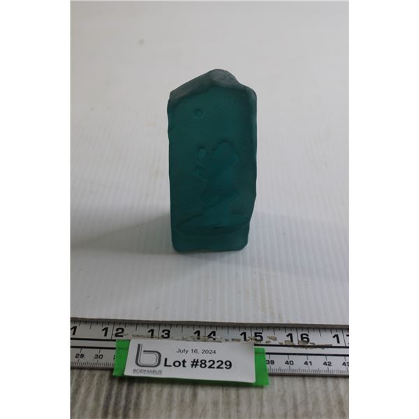 Frosted Edged Art Glass Inuit Decoration