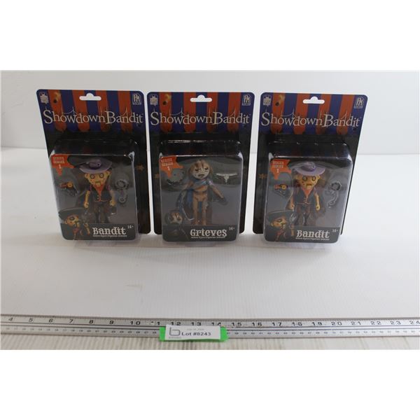 (3) Showdown Bandit Figurines