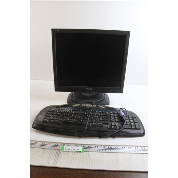 Philips Monitor with Logitech Keyboard - All Untested