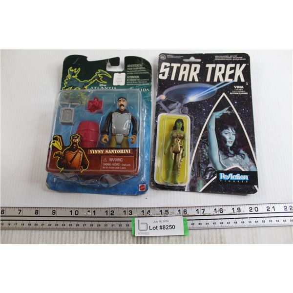 (2) Figurines - Disney Atlantis, Star Trek