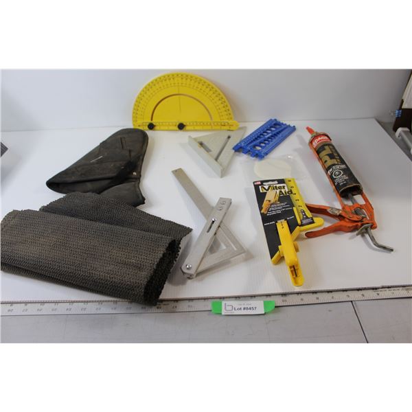 Assorted Tools, Saw Cover & Non Slip Mats