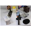 Image 3 : Assorted Cleaning Liquids, Hand Sander, Pizza Cutter, Misc.