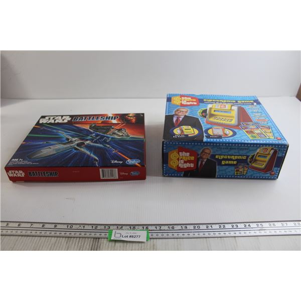 (2) Games - Star Wars Battleship, The Price is Right Electronic Game - Both As Is