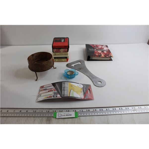 Cars Labels, (5) 8-Tracks, Esso Olympic Hockey Heroes Binder, Misc.