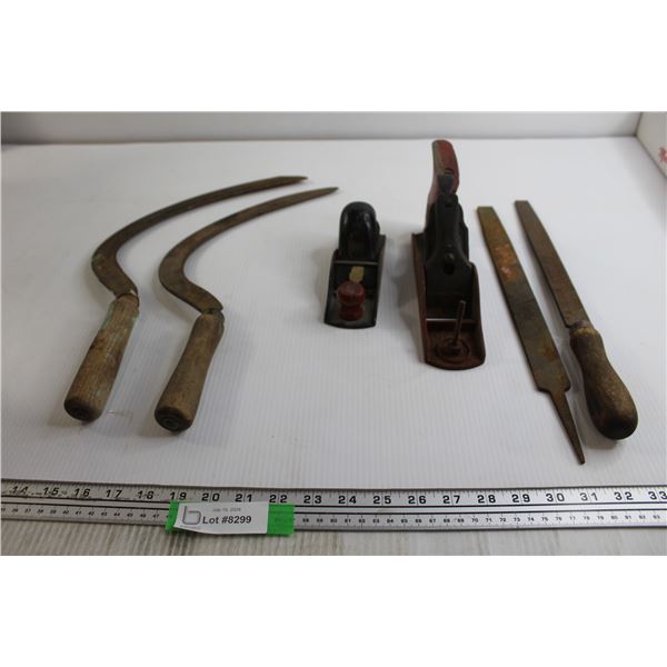 (2) Files, Wood Planes, and Sickles