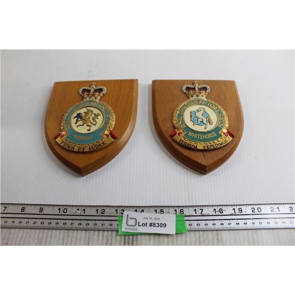 (2) Royal Canadian Air Force Station Plaques