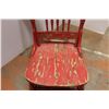 Image 3 : *Vintage Red Wooden Rocking Chair - Some Wear