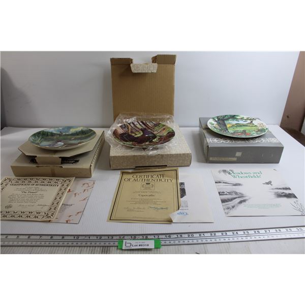 (3) Assorted Decorative Bird Plates