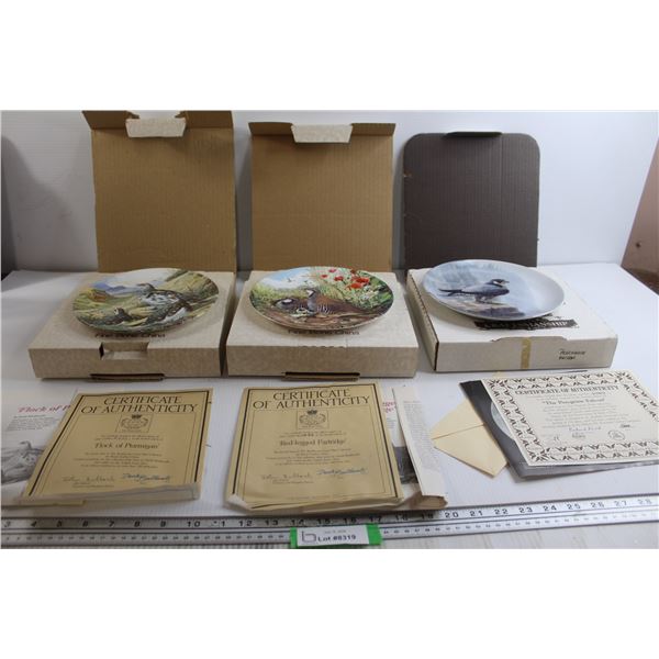 (3) Assorted Decorative Bird Plates