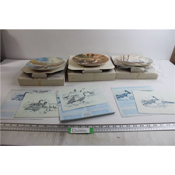 (3) Assorted Dominion China Decorative Geese Plates