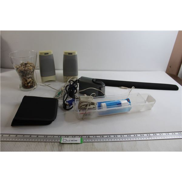 (2) Speakers - Untested, Disc Holder, Misc.