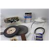 Image 5 : Assorted Hardware, Rubber Hose Clamps, (2) Grinding Wheels, Misc.