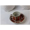 Image 2 : (2) Bird Decorations, Set of 4 Basic Napkins, Tea Cup & Saucer Set