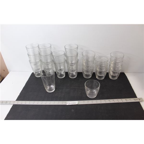 (12) Tall Glasses, (12) Small Glasses
